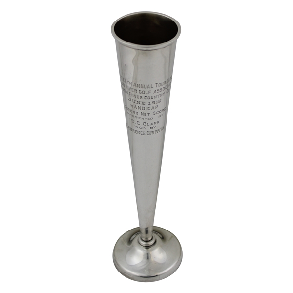 1916 Hudson River Golf Assoc & Hudson River Country Club. 15th Annual Handicap Second Net Score Sterling Trophy Won by Lawrence Griffith