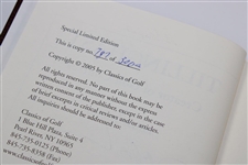 2005 Ltd Ed 'Tillinghast: Creator of Golf Courses' Deluxe Book #787 Signed by Philip Young with Slipcase