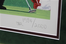 Tiger Woods 'Masters of Augusta' Rick Rush Ltd Ed Clubhouse Print #1584/2000 - Framed