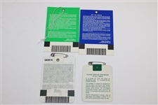 1991 & 2004 Masters Badges with 1998 & 1999 Masters Daily Tickets