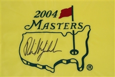 Phil Mickelson Signed 2004 Masters Embroidered Flag JSA ALOA