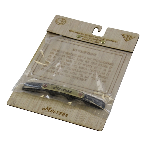 Ben Hogan Bridge Masters Tournament Bottle Opener on Original Packaging Board