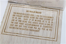 Ben Hogan Bridge Masters Tournament Bottle Opener on Original Packaging Board