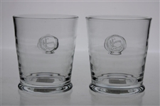 Set of Two Augusta National GC Double Old-Fashioned Juliska Glasses in Original Box