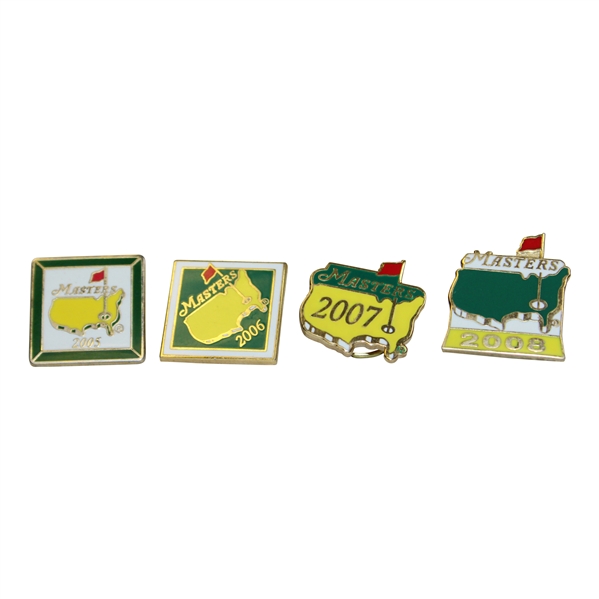 2005, 2006, 2007 & 2008 Masters Tournament Employee Pins