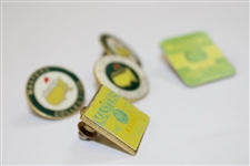 Three (3) Undated Masters Collection Pins with Two Badge Pins (1980 & 1987)