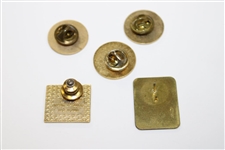 Three (3) Undated Masters Collection Pins with Two Badge Pins (1980 & 1987)