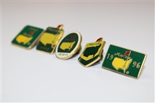 1992, 1993, 1994, 1995 & 1996 Masters Tournament Commemorative Pins