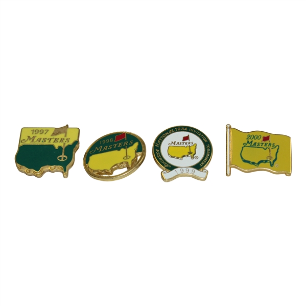 1997, 1998, 1999 & 2000 Masters Tournament Commemorative Pins