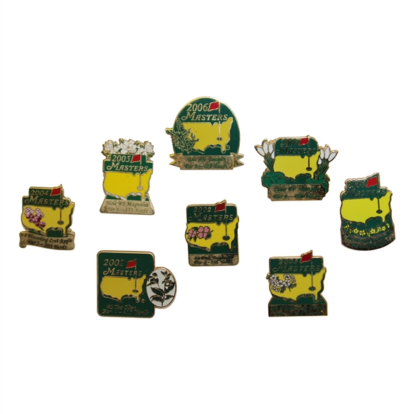 2001-2008 Masters Tournament Commemorative Pins