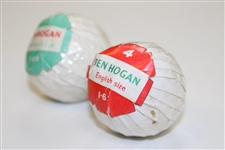 Two (2) Ben Hogan Wrapped Golf Balls - American Size & English Size