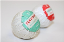 Two (2) Ben Hogan Wrapped Golf Balls - American Size & English Size