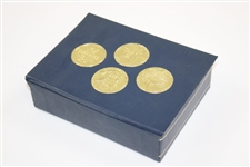 Ben Hogan Four Major Championship Medals Display Box with Dozen (4 Sleeves) Hogan Apex 90 Golf Balls