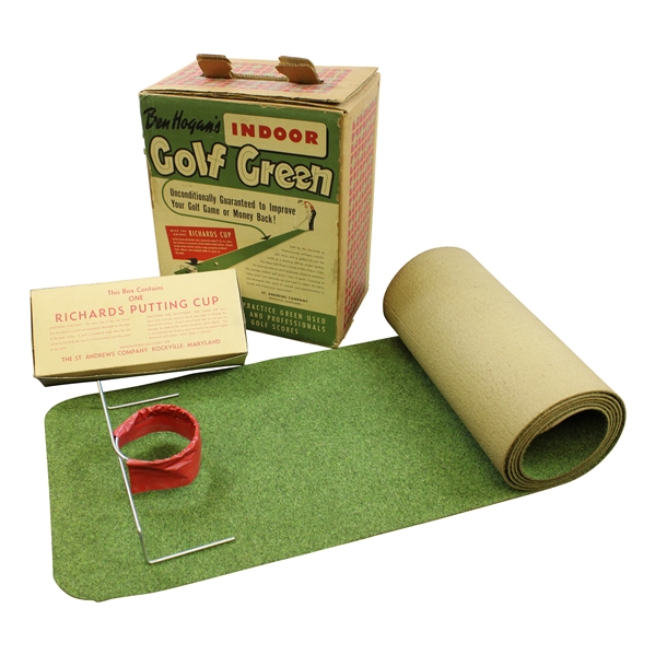 "	Ben Hogans Indoor Golf Green Practice Green with Unique Richards Cup - Model II"