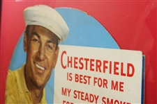 Ben Hogan Chesterfield Cigarettes Advertising Broadside Display - Framed