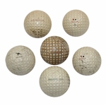 Groupf of Six (6) Vintage Dimple Golf Balls - Walker Cup, Nobby, Air Flite & others