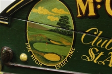 Classic 'McCabe & Ross Club Makers St. Andrews Est. 1859 'Pin High Everywhere' Wood Display