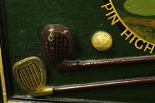 Classic 'McCabe & Ross Club Makers St. Andrews Est. 1859 'Pin High Everywhere' Wood Display