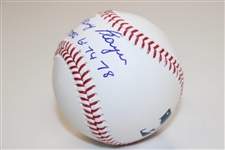 Gary Player Signed Baseball with '3 Masters 61 74 78' Inscription in Case BECKETT Witness #WM05077