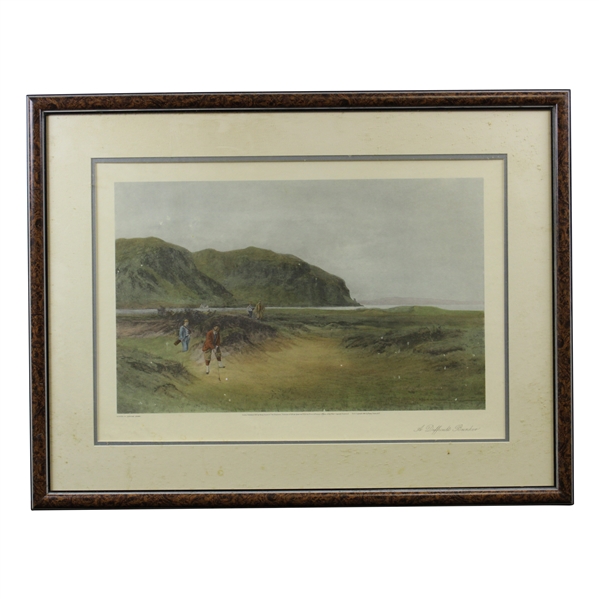 Douglas Adams Print A Difficult Bunker Gifted from Cumberland CC Members - Framed