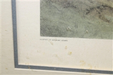 Douglas Adams Print 'A Difficult Bunker' Gifted from Cumberland CC Members - Framed