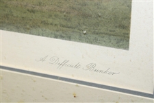 Douglas Adams Print 'A Difficult Bunker' Gifted from Cumberland CC Members - Framed