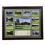 Tillinghast Designed Courses Display of Eleven (11) Tillies Treasures - Framed
