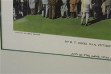 Bobby Jones Signed & Personalized 1930 British Amateur at St. Andrews Print - Framed JSA ALOA