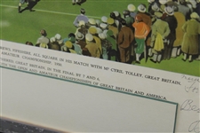 Bobby Jones Signed & Personalized 1930 British Amateur at St. Andrews Print - Framed JSA ALOA