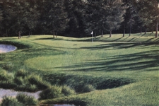 Pinehurst No. 2 '1994 US Senior Open' 5th Hole Print Signed by Artist Dave Chapple - Framed