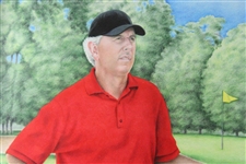 Hale Irwin Signed Large US Open Victories Golf Bag Kathy Crosse Print - Framed JSA ALOA