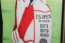 Hale Irwin Signed Large US Open Victories Golf Bag Kathy Crosse Print - Framed JSA ALOA
