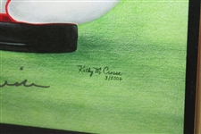 Hale Irwin Signed Large US Open Victories Golf Bag Kathy Crosse Print - Framed JSA ALOA