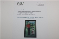 Hale Irwin Signed Large US Open Victories Golf Bag Kathy Crosse Print - Framed JSA ALOA
