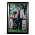 Arnold Palmer Signed Large Major Victories Golf Bag Kathy Crosse Print - Framed JSA ALOA