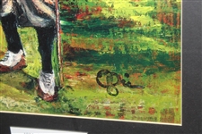 Large Inaugural Winners of Golf's Four Majors with Golf Bags Print - Framed