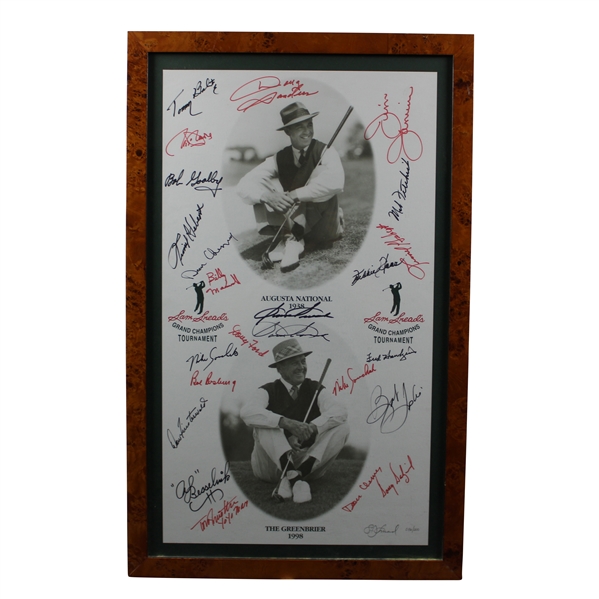 Multi-Signed 1938-1998 Augusta/Greenbrier Poster with Snead, Bolt, Ford & others JSA ALOA