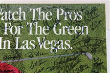 Large Field-Signed 1991 Las Vegas Matted Poster - Over 100 Signatures! JSA ALOA