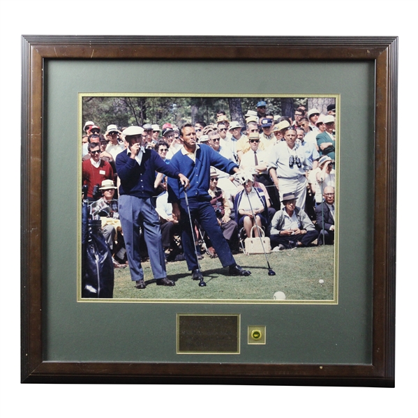 Large Oversize Smokin Ben Hogan & Arnold Palmer on Tee #2 in 1966 Masters - Framed