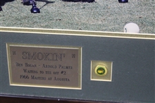 Large Oversize 'Smokin' Ben Hogan & Arnold Palmer on Tee #2 in 1966 Masters - Framed