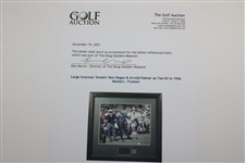 Large Oversize 'Smokin' Ben Hogan & Arnold Palmer on Tee #2 in 1966 Masters - Framed