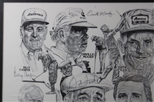 Palmer, Casper, Barber & others Multi-Signed PGA Senior Tour Stars - Framed JSA ALOA