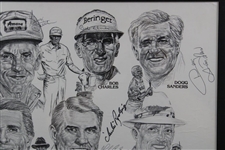 Palmer, Casper, Barber & others Multi-Signed PGA Senior Tour Stars - Framed JSA ALOA