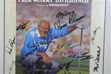 Palmer, Moody, Brewer & others Multi-Signed 1992 PainneWebber Inv. Poster - Framed JSA ALOA