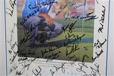 Palmer, Moody, Brewer & others Multi-Signed 1992 PainneWebber Inv. Poster - Framed JSA ALOA