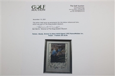 Palmer, Moody, Brewer & others Multi-Signed 1992 PainneWebber Inv. Poster - Framed JSA ALOA