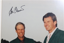 Ben Crenshaw & Nick Faldo Signed Green Jacket Oversize Photo - Framed JSA ALOA