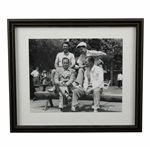 Ben Hogan & Byron Nelson Signed Augusta Photo with Bobby Jones & Demaret JSA ALOA