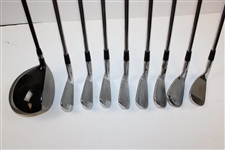 Women's US Open Champ Michelle Wie's Personal Used Set of Nike Irons with 'MW', Driver & Full Size Golf Bag