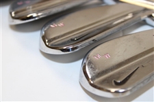 Women's US Open Champ Michelle Wie's Personal Used Set of Nike Irons with 'MW', Driver & Full Size Golf Bag